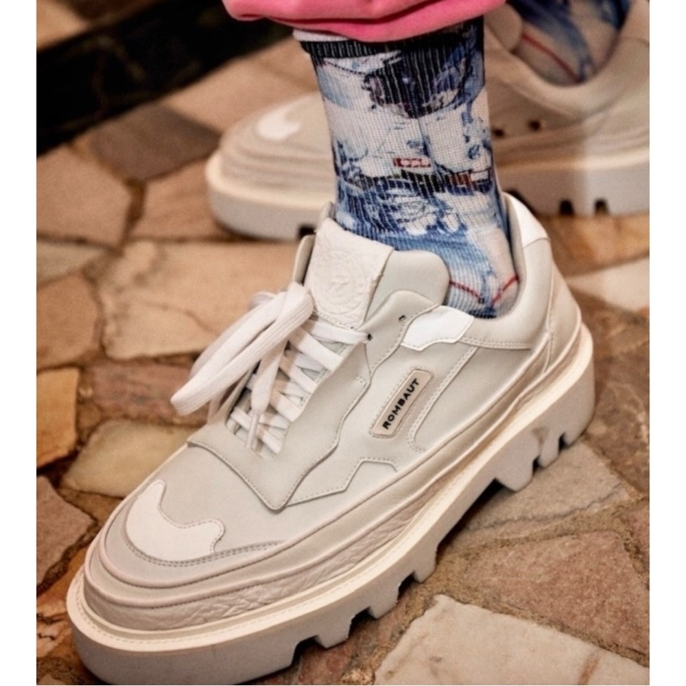 Rombaut Protect Hybrid White Chunky Platform Sneakers sz 41